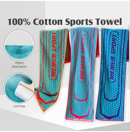 100% Cotton Sports Towel High Absorbency Premium Quality Preferred Quick-Drying Gym Running Outdoors Towel