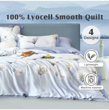 100% Lyocell Smooth Quilt Soft & Comfortable Feeling Silk Cool Quilt 4 Pattern Available