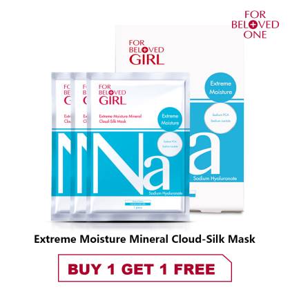 [Buy 1 Free 1][SG Official Distributor]FOR BELOVED GIRL - Taiwan 3 Pcs/Box Extreme Moisture Mineral Cloud Silk Mask For Dull