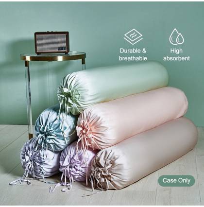 60TC Tencel Bolstercase Premium Quality Solid Color Bolster Case Silk Neck Roll Pillow Case 38x108cm