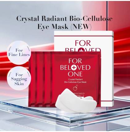 [SG Official Distributor]FOR BELOVED ONE - Taiwan 4 Pairs/Box Crystal Radiant Bio-Cellulose Eye Mask (NEW)