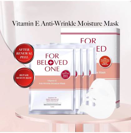 [SG Official Distributor]FOR BELOVED ONE - Taiwan 4 Pcs/Box Vitamin E Anti-Wrinkle Moisture Mask Anti-wrinkle