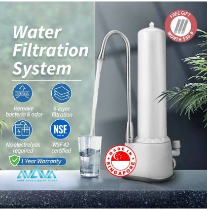 AVAVA Advanced Water Filtration System Patented Double-layer Water Purifier Filter Water Purification System SGS/NSF 42