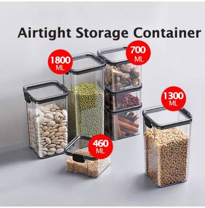 Airtight Storage Box Snacks Dried Fruits Container Transparent Organizer