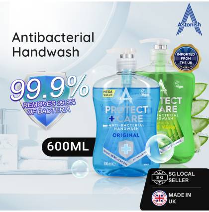 Astonish Antibacterial Handwash C4710 Aloe Vera C4671 Original Moisturising Removes 99.9% of Bacteria 600ml
