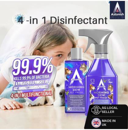 Astonish Ready To Use Disinfectant Concentrated Disinfectant Kills 99% of Bacteria Eliminates Odours 550ml 300ml