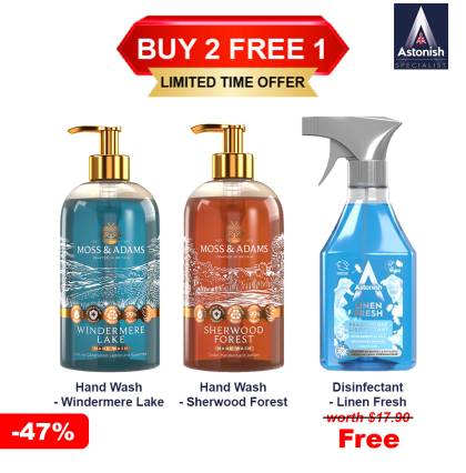 [Buy 2 Free 1][Astonish + Moss & Adam] Skin-Friendly Eco Cleaning Set | Gentle on Hands, Mild & Moisturizing
