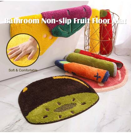 Bathroom Non-slip Fruit Floor Mat Highly Absorbent Rug Anti Slip Floor Mat Kitchen 48 X 60cm(±2cm)