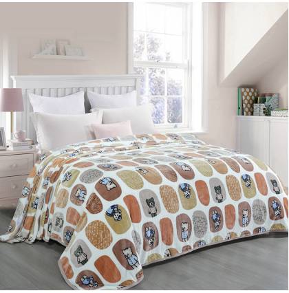 Cartoon Flannel Fleece Blanket Throw Blankets Soft Cozy Breathable Reversible Blankets for Bed Couch