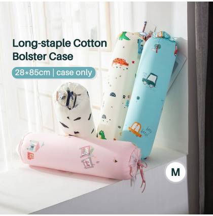 Long-staple Cotton Bolster Case Neck Roll Round Bolster Cover Pillowcase M Size 28x85cm