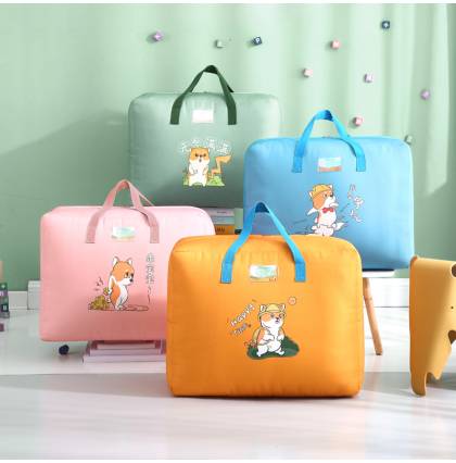 Cartoon Quilt Storage Bag Clothing Organizer Finishing Clothes Large Capacity Bags