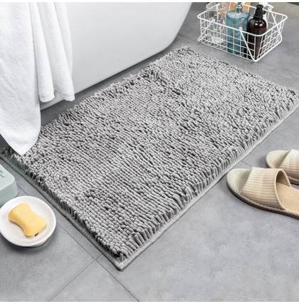 Chenille Microfibre Floor Mat Soft Bath Rug Super Water Absorbent Non-slip Microfiber Foot Cushion