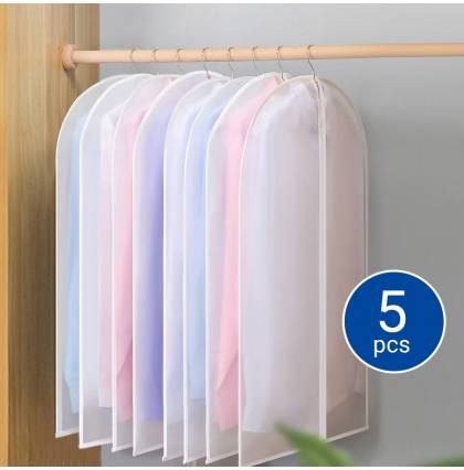[Bundle of 5] Clothes Dust Cover for Wardrobe 100x60cm