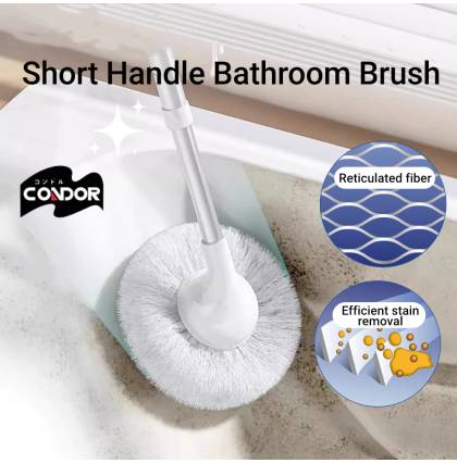 Condor Baby Seal Short Handle Telescopic Bathroom Cleaning Brush Multiuse Cleaning Tool for Sinks Taps Tiles Bathtubs