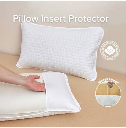 Cotton Pillow Insert Protector Oilproof Pillowcase Enlarge Antifouling Waterproof Pillow Protector Oilproof Pillow Cover