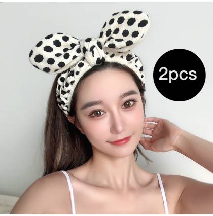 [2pcs/set] Cute Fashion Butterfly Knot Hair Bands Coral Velvet Hair Ties Ultrasoft Headbands Sports Yoga Hair Wrap