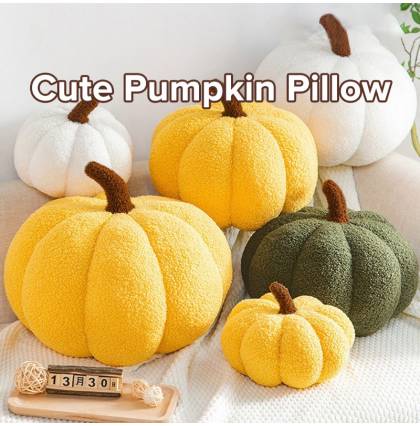 Cute Pumpkin Pillow Round Shaped Bedroom Sofa Cushion Decoration