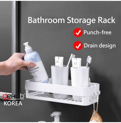 KOREA DeHUB Bathroom Storage Rack Toothbrush Cup Holder Kitchen Supplies Store Shelf
