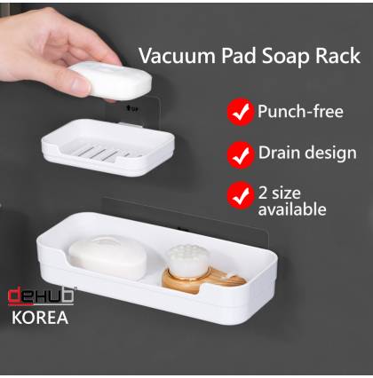 KOREA DeHUB Soap Rack Drain Holder Wall-mounted Organizer Bathroom Soap Rack Kitchen Hanging Shelf