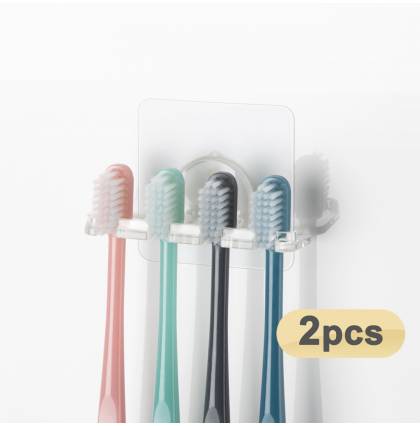 [2Pcs] KOREA DeHUB Vacuum Pad Toothbrush Holder (4brush) - Toothbrush Holder Hook