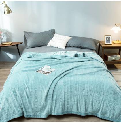 Embossed Fannel Fabric Blanket Jacquard Weave Pattern 3D Super Luxury Lightweight Warm Soft Cozy Blanket for Bed Car