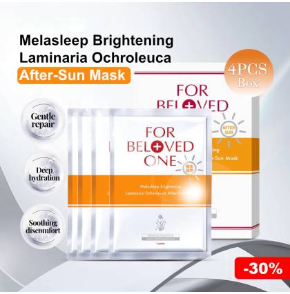[30% Off][SG Official Distributor] FOR BELOVED ONE - Taiwan 4 Pcs/Box Melasleep Brightening Laminaria Ochroleuca After-Sun Mask