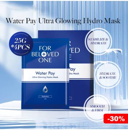 [30% Off][SG Official Distributor]FOR BELOVED ONE - Taiwan 4 Pcs/Box Water Pay Ultra Glowing Hydro Mask Moisturizing Repairing Glowing