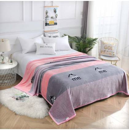 Flannel Throw Blanket Lightweight Microfiber Fluffy Soft Cozy Blankets for Bed Sofa