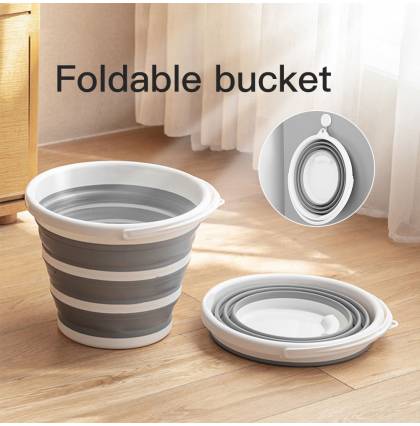 Foldable Bucket PP Material Pail Multi-purpose Bucket Collapsible Laundry Mop Cleaning Pail 32x24.5cm