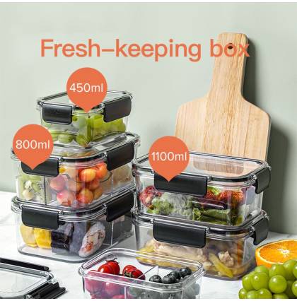 Multifunctional Fresh-keeping box Sealed Plastic Box Fridge Storage Box Food Fruits Keep Fresh Container