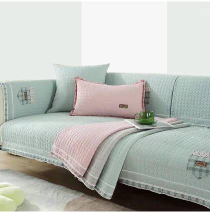 Happy Life Washed Cotton Sofa Cover Anti-Slip Cushion Couch Covers Furniture Protector 1-seater 2-seater 3-seater