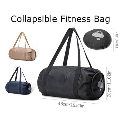 KL004 Collapsible Zipper Fitness Bag Waterproof Foldable Sports Yoga Oxford Cloth Bag Compartment Duffle Bag