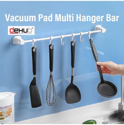 KOREA DeHUB Vacuum Pad Multi Hanger Bar Wall Mounted ABS Punch-free Shelf Multi-purpose Bars Hook