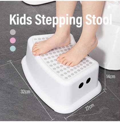 Kids Stepping Stool Durable Non-Slip PP Material Bathtub Toilet Step Stool Kids Chair 32x27x14cm