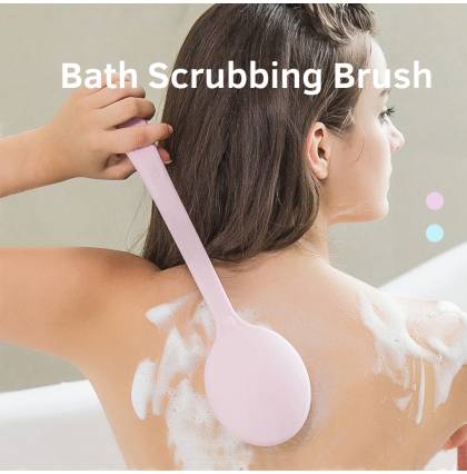 Long Handle Bath Brush PP Back Rub Bath Scrub Magic Massage Shower Nylon Brush Bristles Bathroom Tool 9.4x4.4x38.7cm
