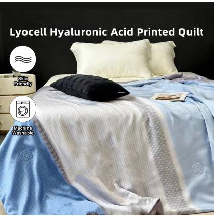Lyocell Hyaluronic Acid Printed Quilt Skin Friendly Ultra Soft 3 Design Available 150*200cm