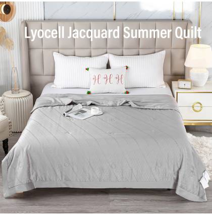 Lyocell Jacquard Summer Quilt High End Summer Quilt Antibacterial Blanket Jacquard Silk Comforter SS KS