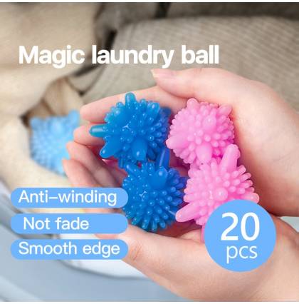[20pcs] Magic Laundry Ball Reusable Washing Ball Household Cleaning Tools Anti-winding/Not Fade