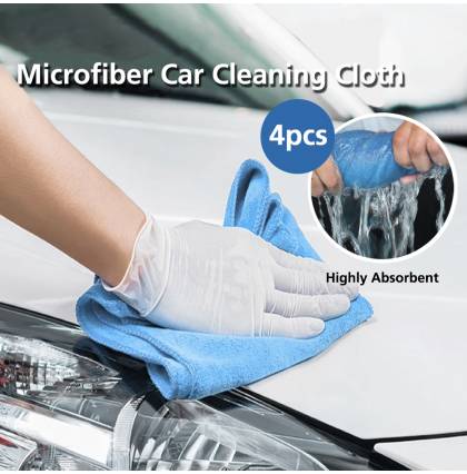 [4Pcs/set] Microfiber Car Cleaning Cloth Highly Absorbent Soft Drying Cleaning Cloth Car Care 35cmx75cm Mix Colour