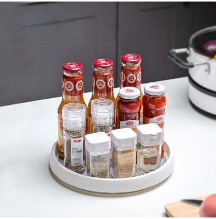 Multi-purpose Household Storage Tray Rotating Storage Shelf Kitchen Organizer Table Rotatable Tray