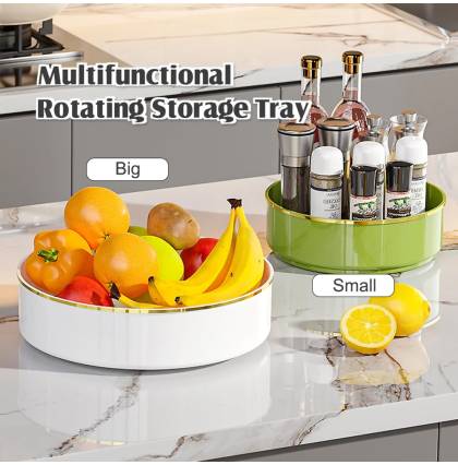 Multifunctional Rotating Storage Tray 360 Degree Cosmetic Multifunctional Kitchen Spice