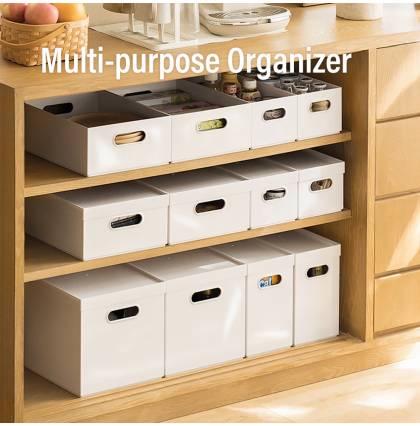 PET Multi-purpose Organizer Cosmetic Storage Box Stackable Toys Clothes Container 5.5L/11L/9L/18L