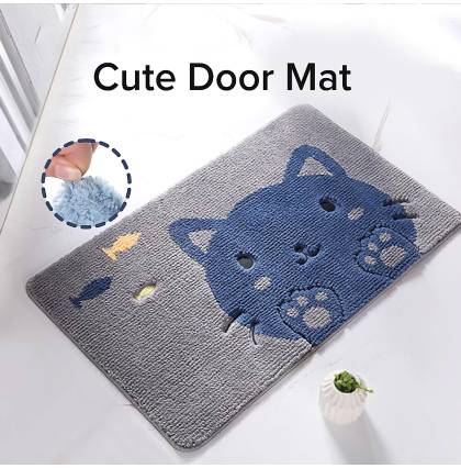 Personalized Cute Door Mat Multipurpose Floor Carpet Highly Absorbent Microfiber Machine Washable Bathroom Kitchen Rug