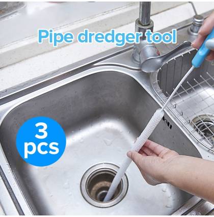 [3pcs] Pipe Dredger Multifunctional Anti Clogging Unblocker Tool Sewer Kitchen Bathroom Cleaning