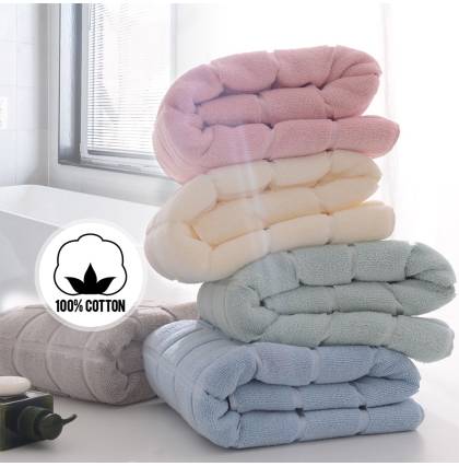 Pure Cotton Bath Towel/Natural Premium Cotton/100% Cotton High Absorbent/Soft