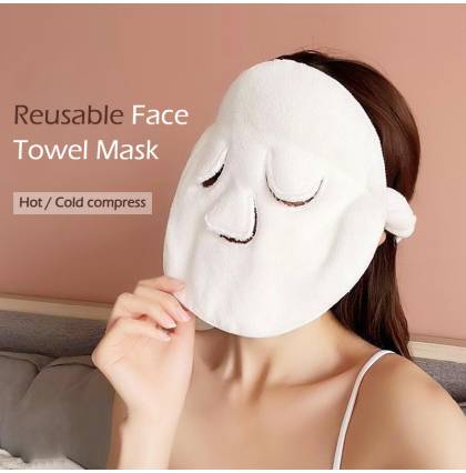 Reusable Face Towel Mask Spa Facial Towels Cold Hot Compress Facial Steamer for Anti Aging Moisturizing Beauty Skin Care