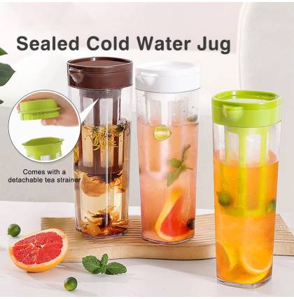 Sealed Cold Water Jug 1.1L Large Cold Tea Bottle Cold Brew Cup Juice