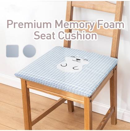 Seat Cushion Husky Memory Foam Office Car Chair Floor Mat for Relief and Comfort 40x40cm