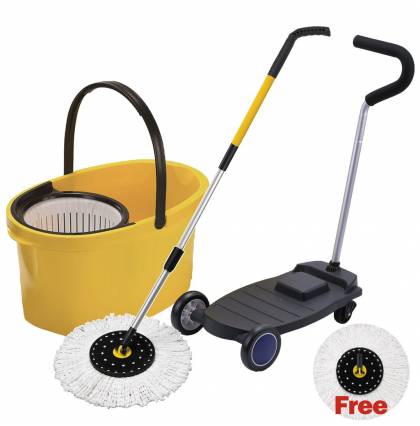 SupaMop Commercial Spin Mop Set Special for big space time-saving and effort-saving