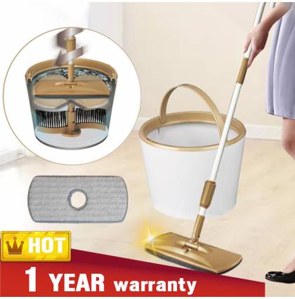 SupaMop S800 Hand Press Flat Spin Mop Set